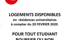 Logements disponibles dans les résidences CROUS