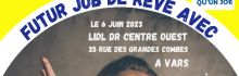 Vous avez entre 18 et 35 ans ? Vous cherchez un job ? Vous aimez les escapes games ?   Alors rendez-vous le mardi 6 juin 2023 de 10h à 12h sur leur site de Vars* pour participer à lescape game de LIDL organisé avec l’association NQT pour dénicher de